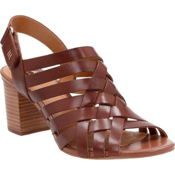 Clarks Shoes - Clarks  Ralene Luster Comfort Block Heel Sandal